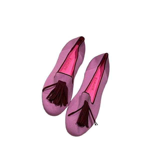 Rothy Rothy\'s The Merino Wool Tassel Slip On Loafer Flat Lavender Size 10.5 NWOB